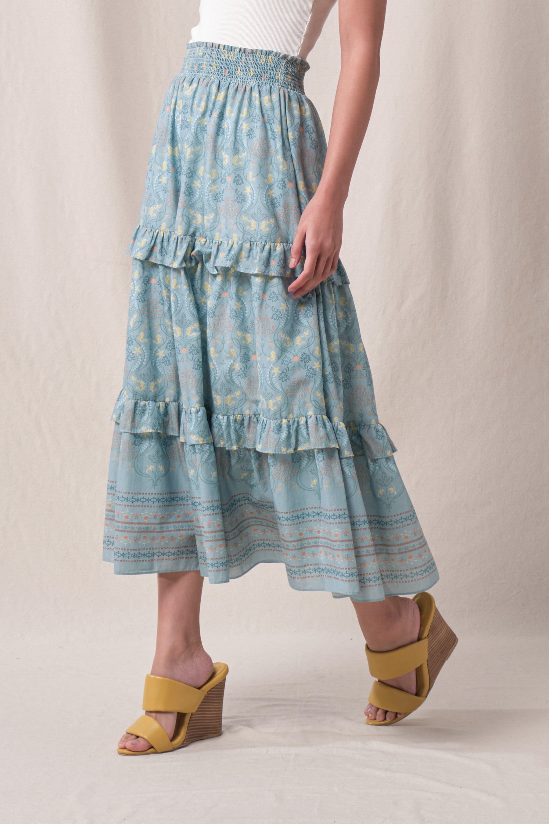 SANDY Skirt in Blue Segara