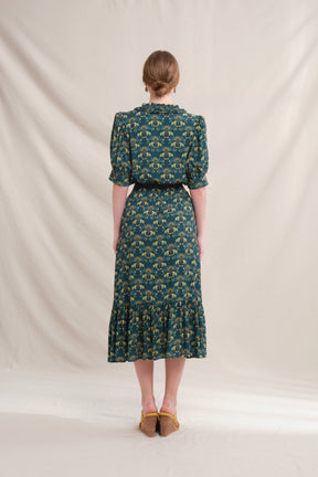 SARA Dress in Teal Gajah