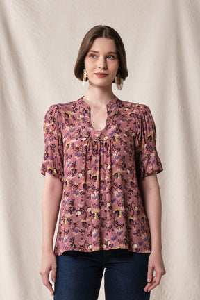 SHERY Top in Lilac Celosia
