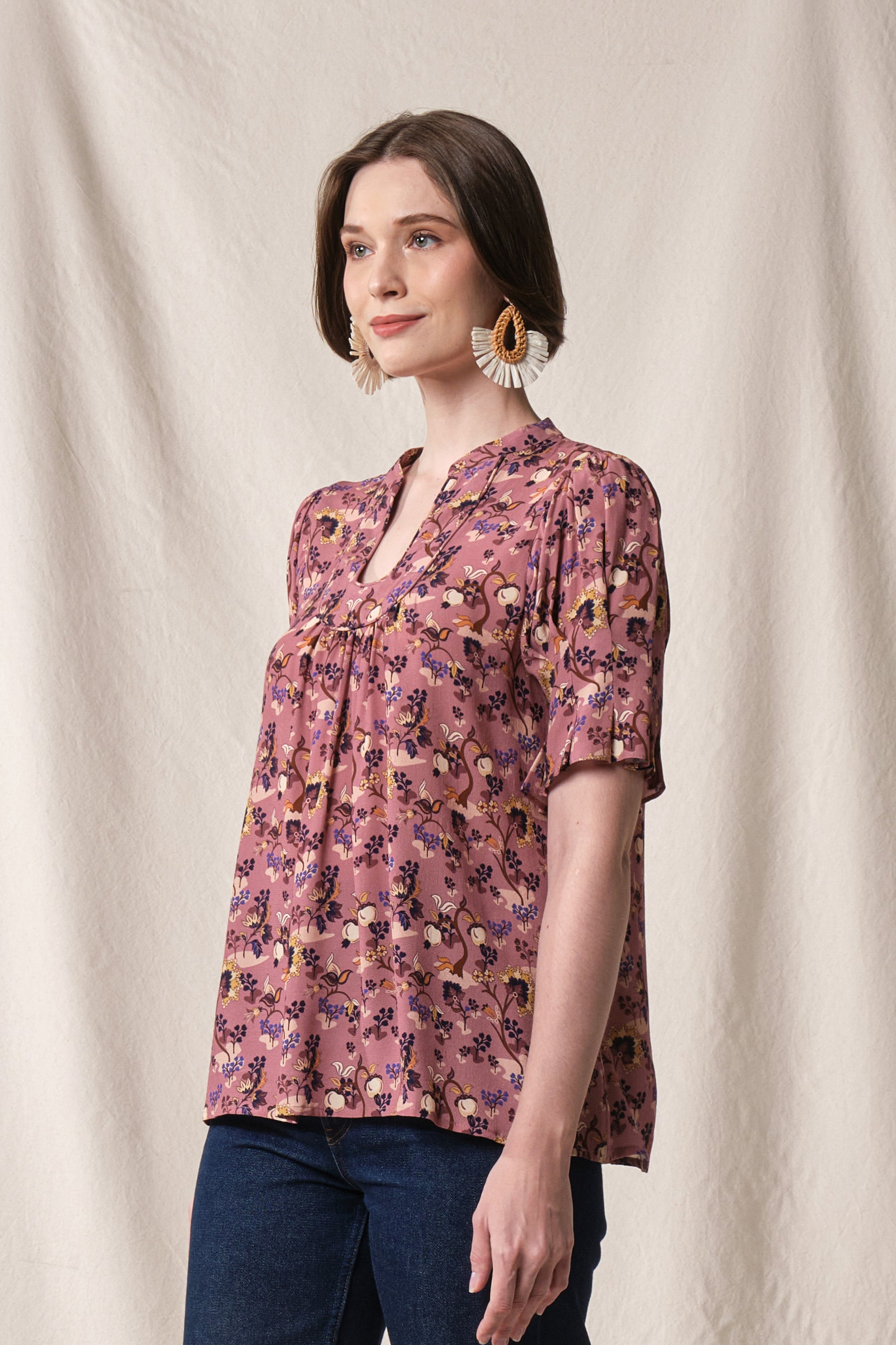 SHERY Top in Lilac Celosia