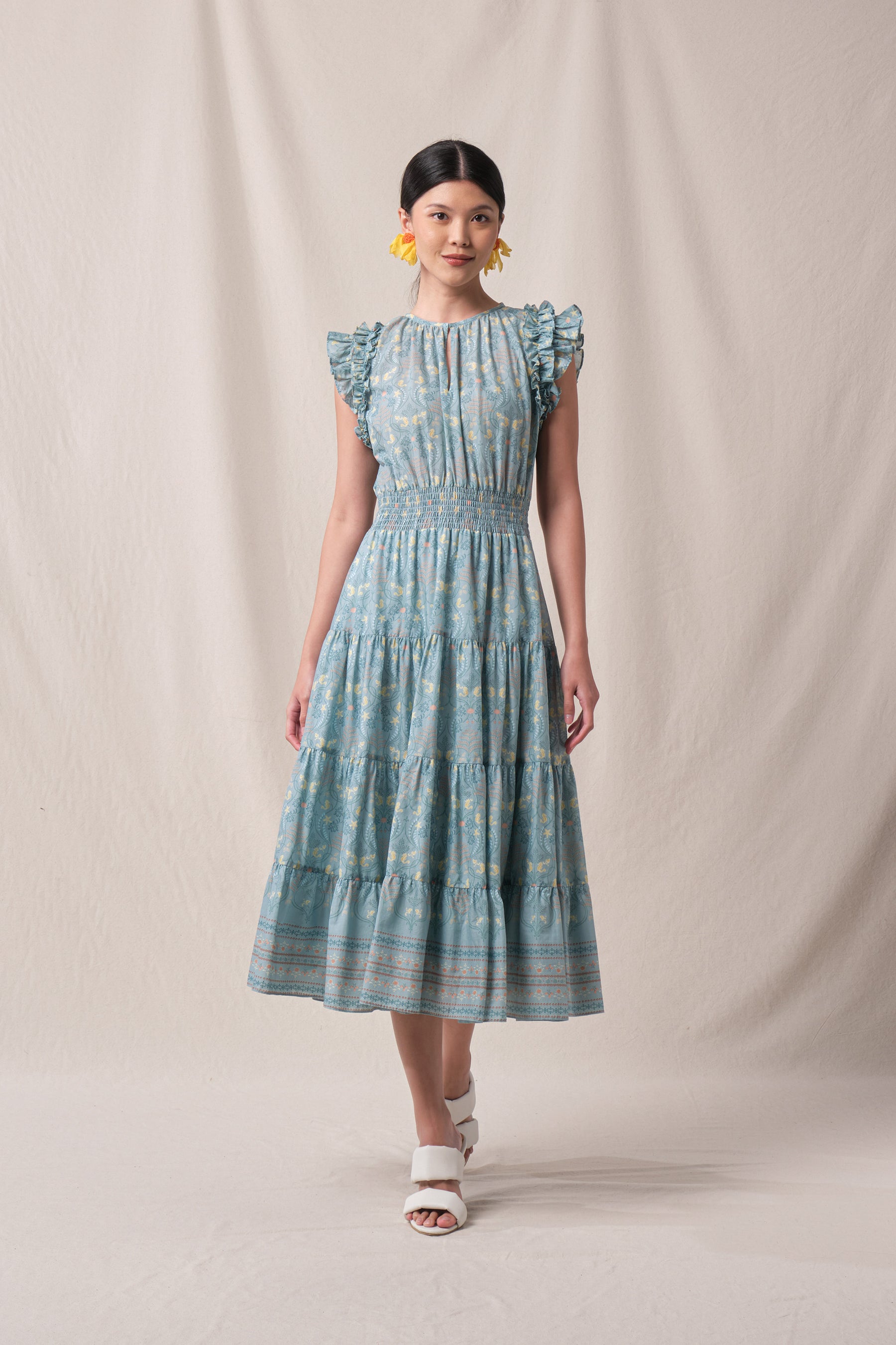 SONIA Dress in Blue Segara
