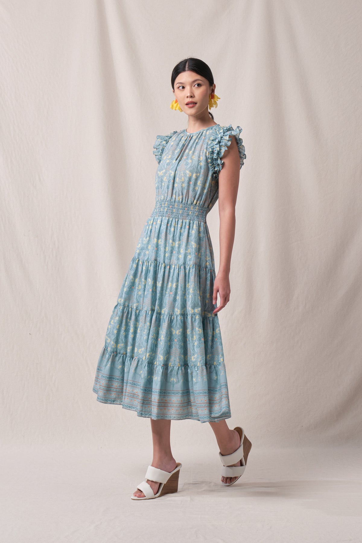 SONIA Dress in Blue Segara