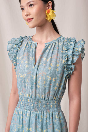 SONIA Dress in Blue Segara