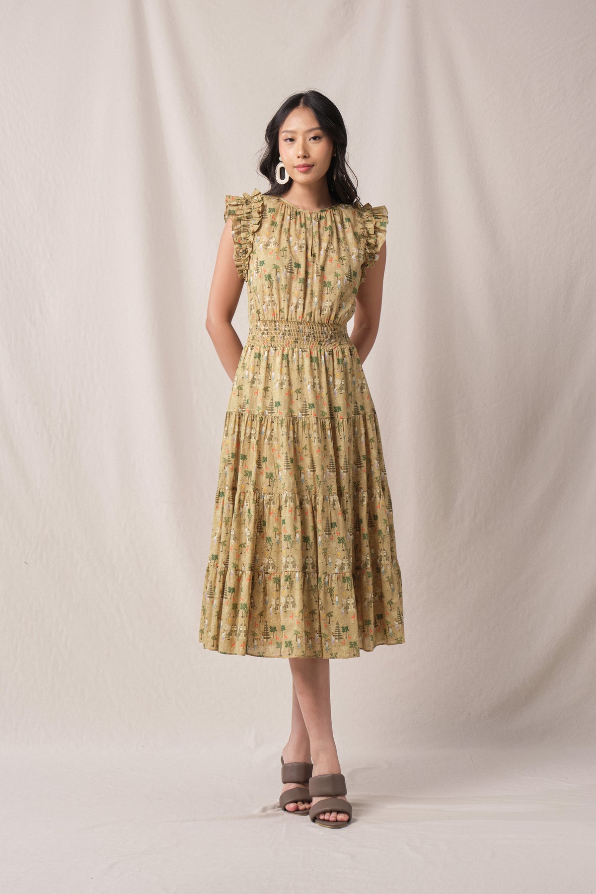 SONIA Dress in Beige Pura