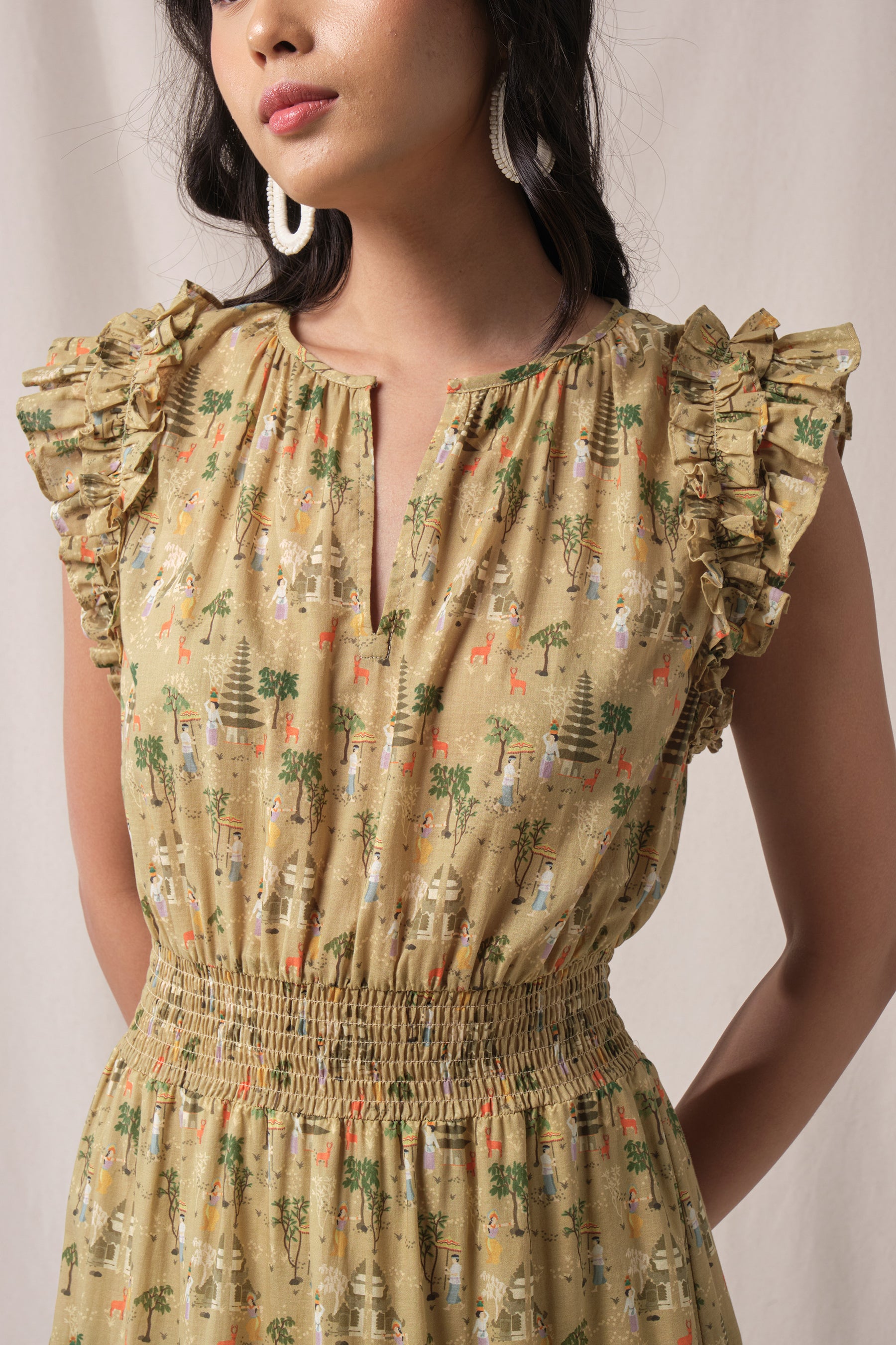 SONIA Dress in Beige Pura
