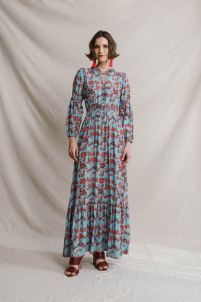 SORA Dress in Blue Pepaya