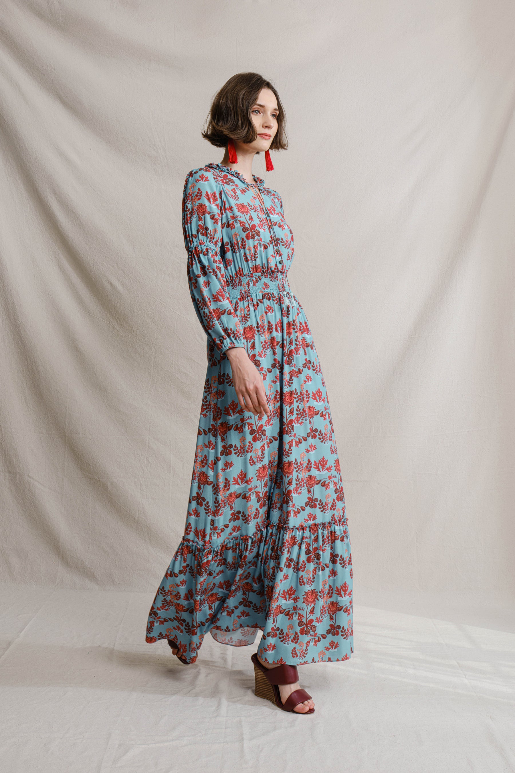 SORA Dress in Blue Pepaya