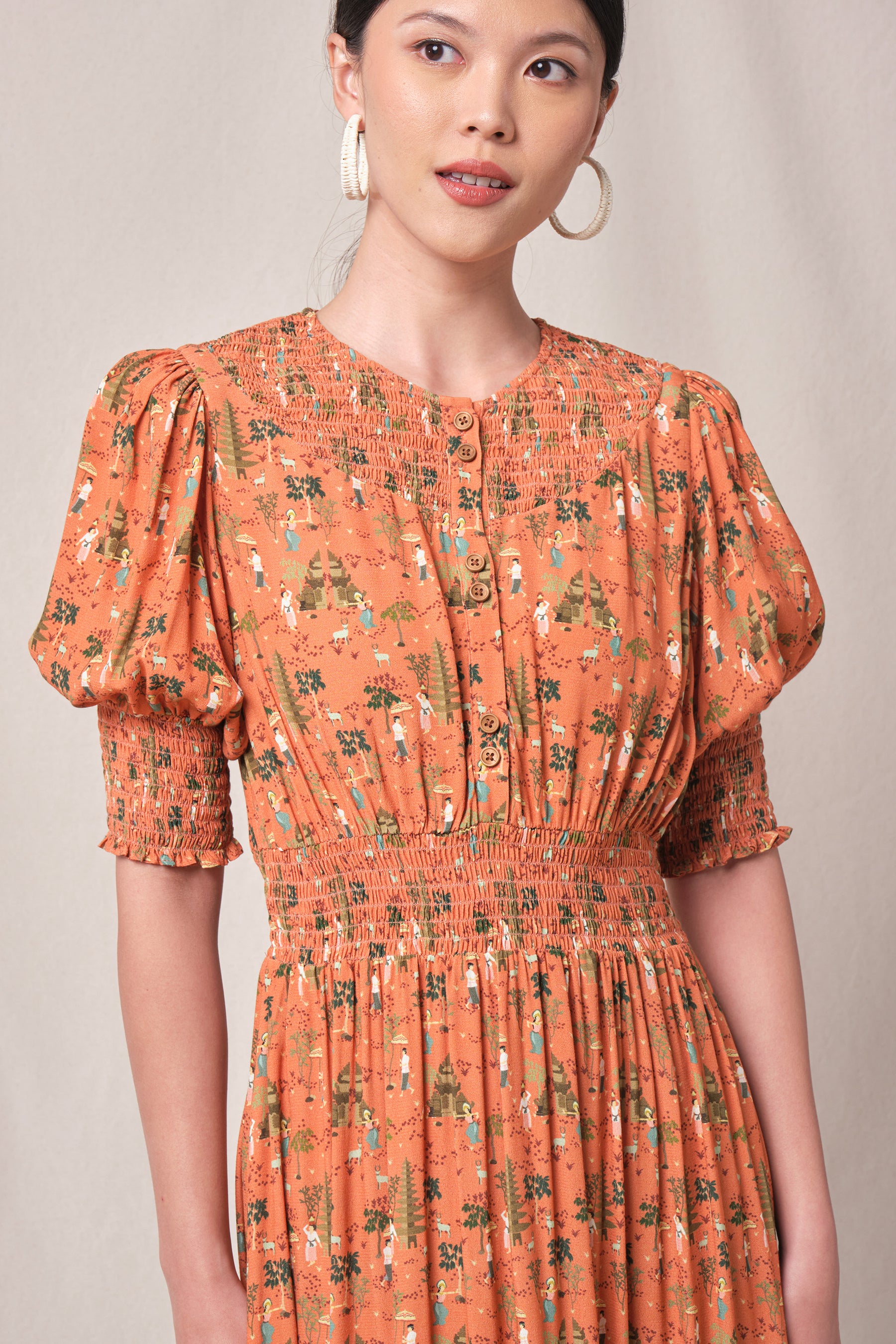 TALIA Dress in Peach Pura