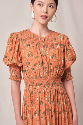 TALIA Dress in Peach Pura