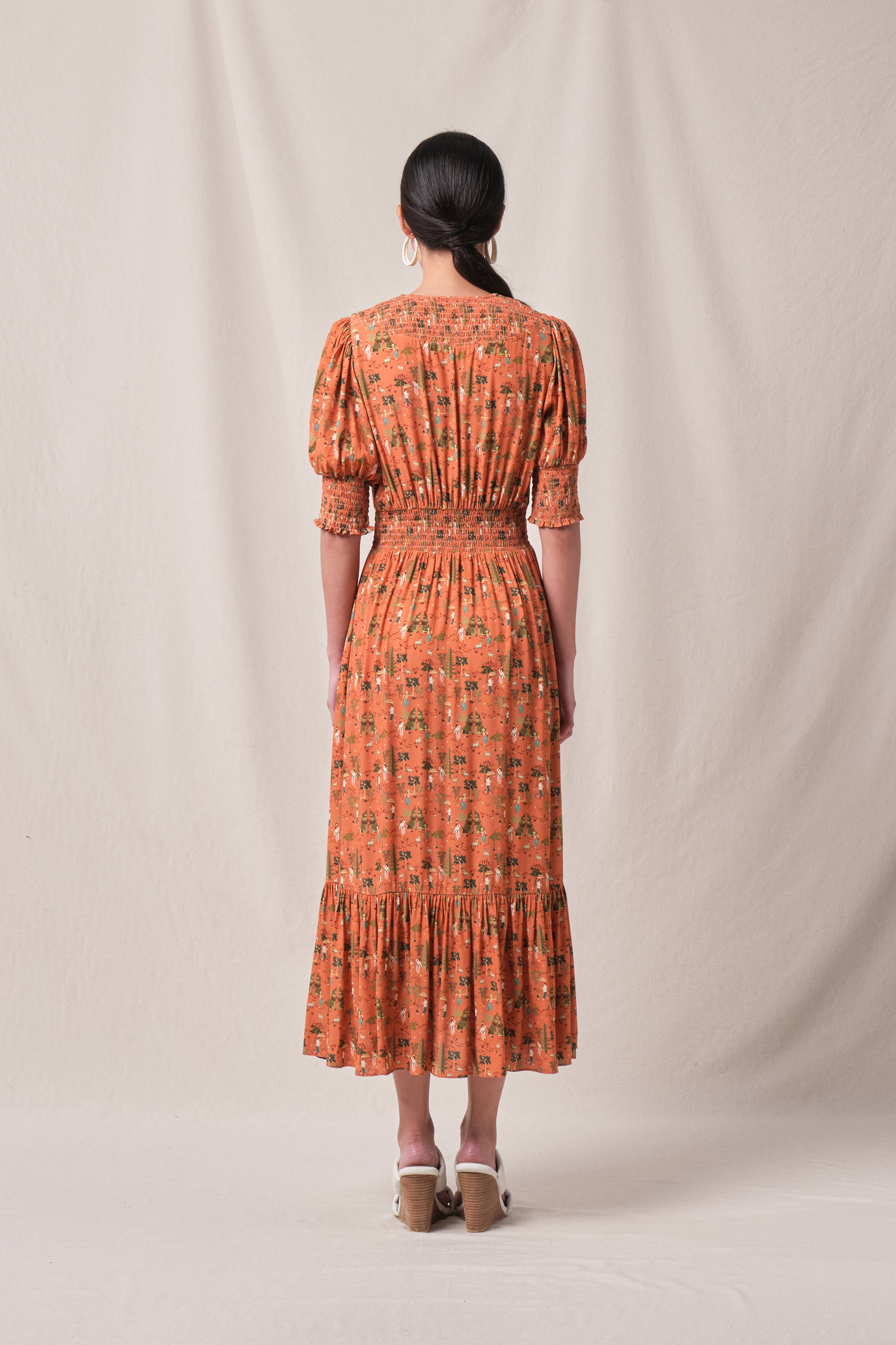TALIA Dress in Peach Pura