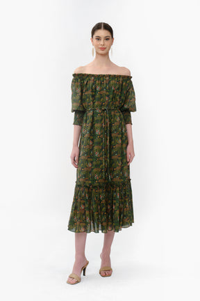 TALULA Dress in Green Forest