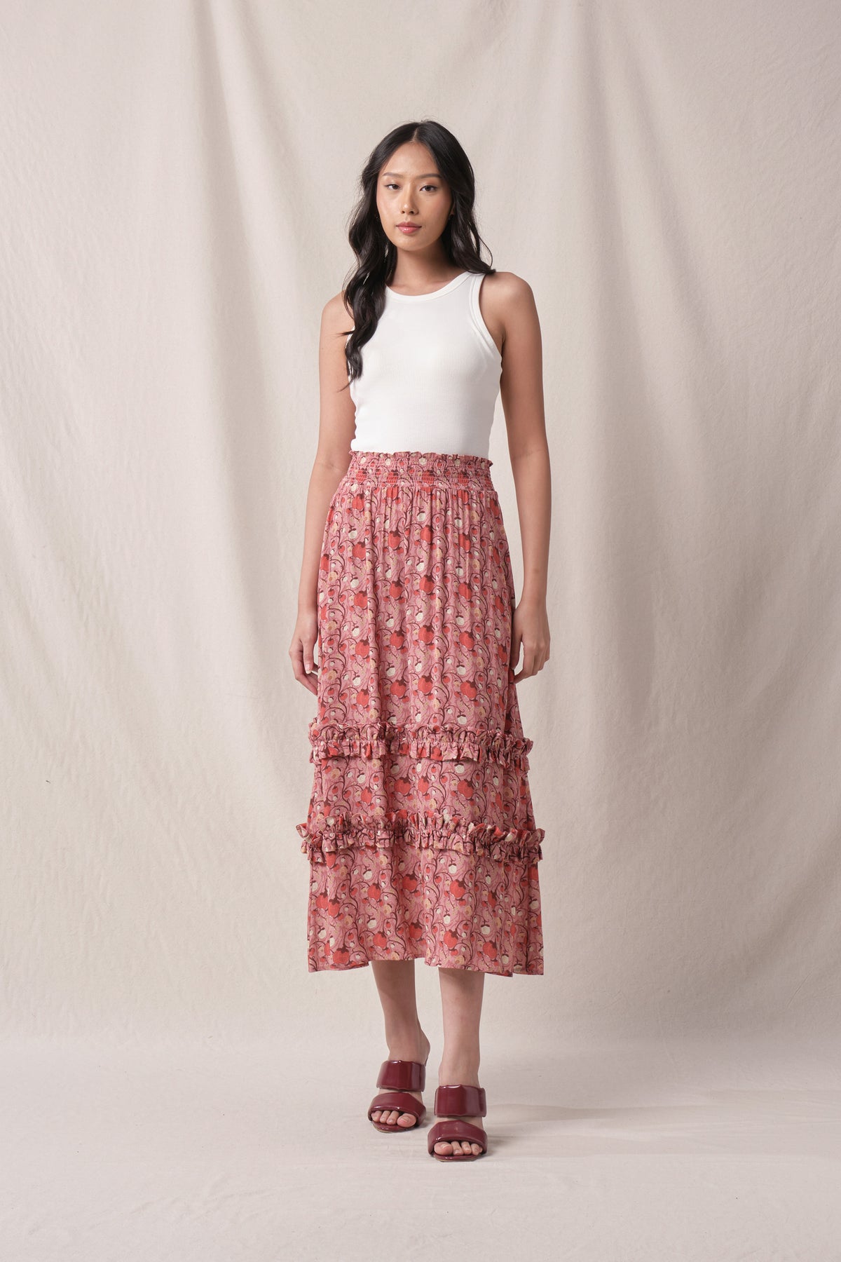 TAYLOR Skirt in Pink Manggis