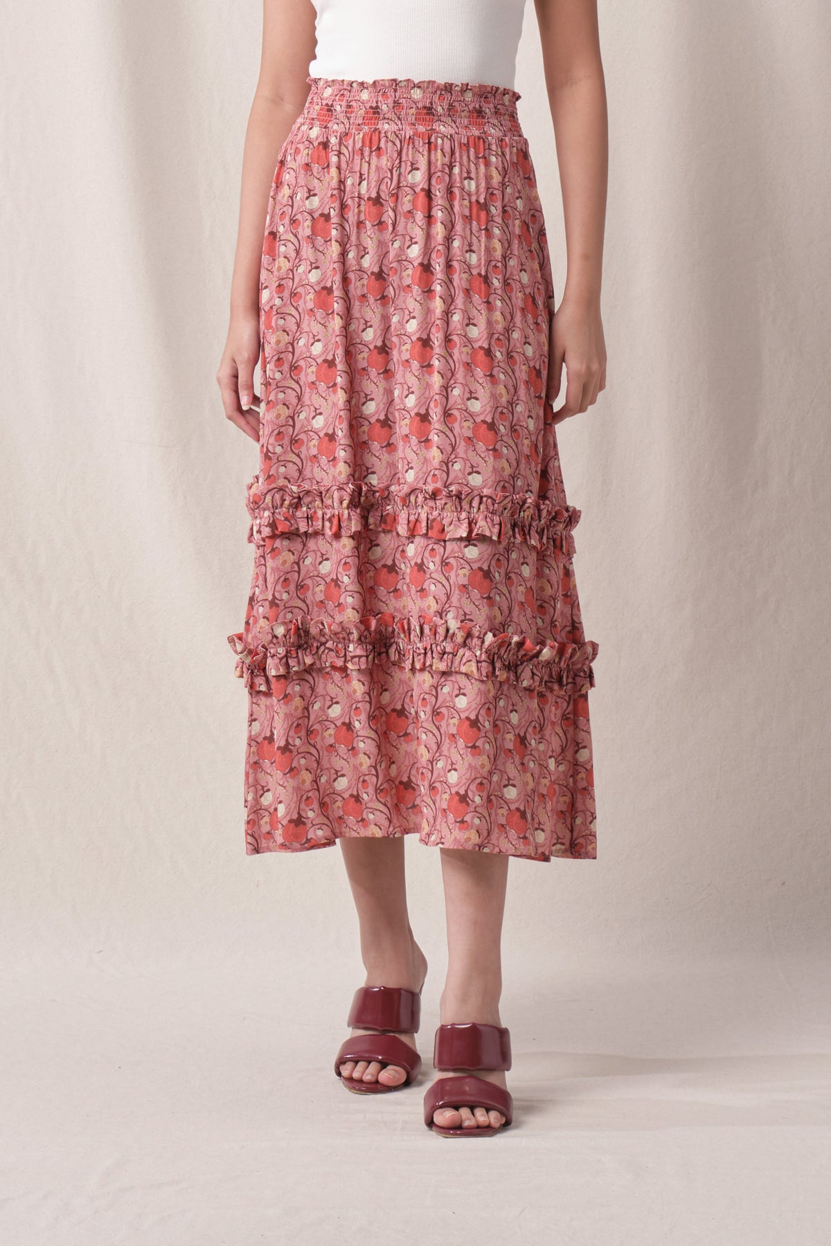 TAYLOR Skirt in Pink Manggis