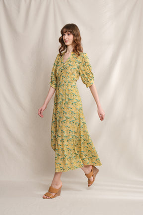 TINA Dress in Yellow Cassia