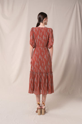VARAYA Dress in Terracotta Tulu