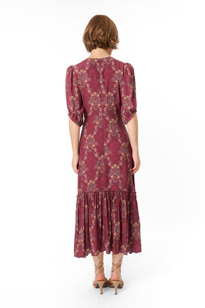 VARAYA Dress in Sulur Maroon
