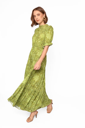 VELA Dress in Green Pakis