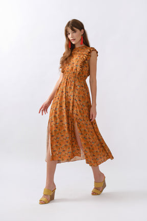 VINKA Dress in Orange Gowa