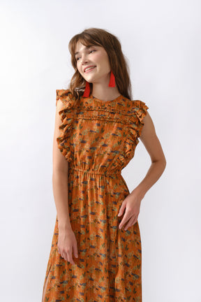 VINKA Dress in Orange Gowa