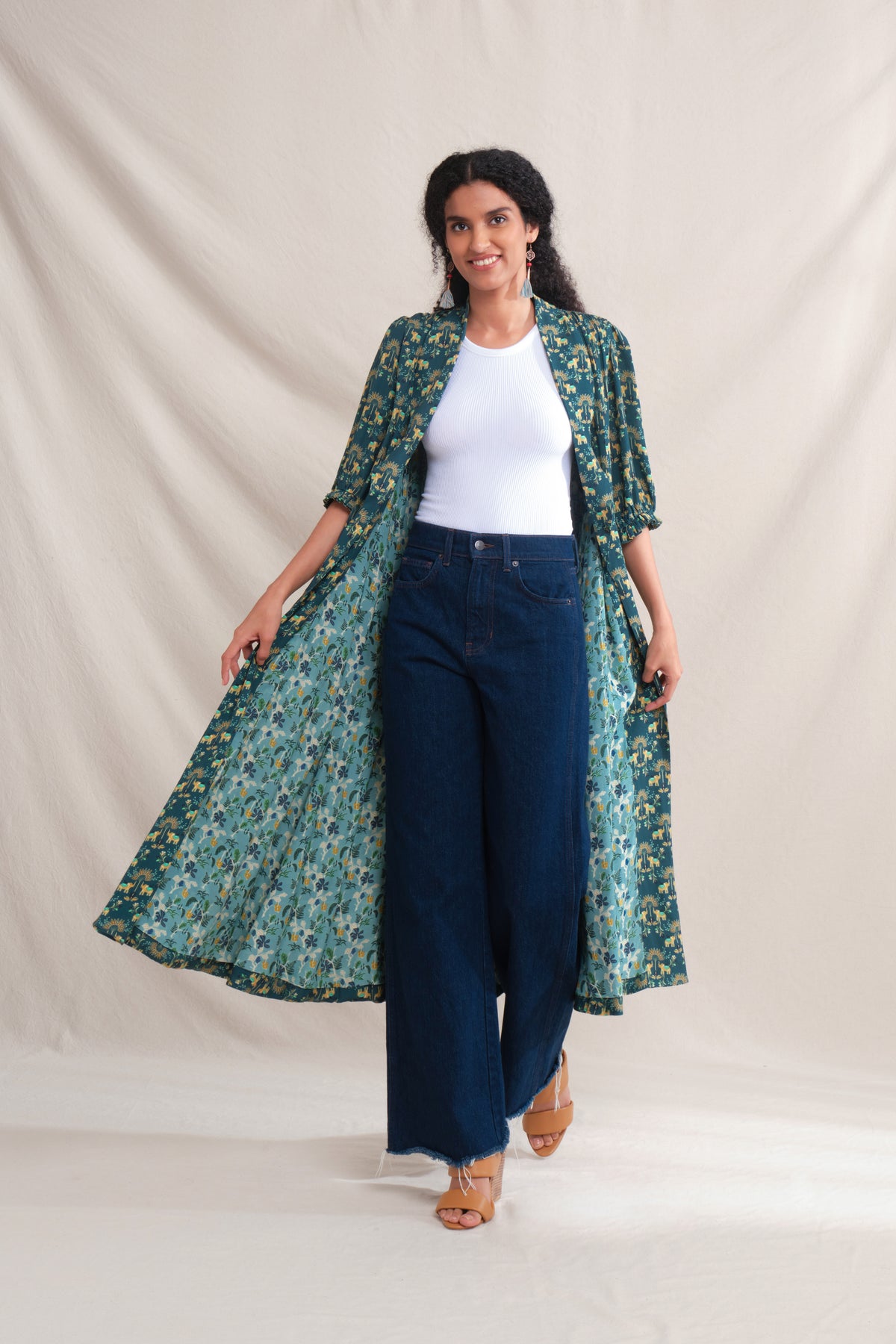 VIVIAN Outer in Teal Gajah