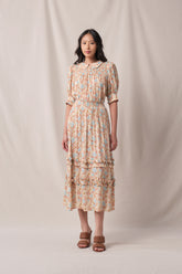 BUNDLING: Wanda Top in Beige Marigold and Taylor Skirt in Beige Marigold