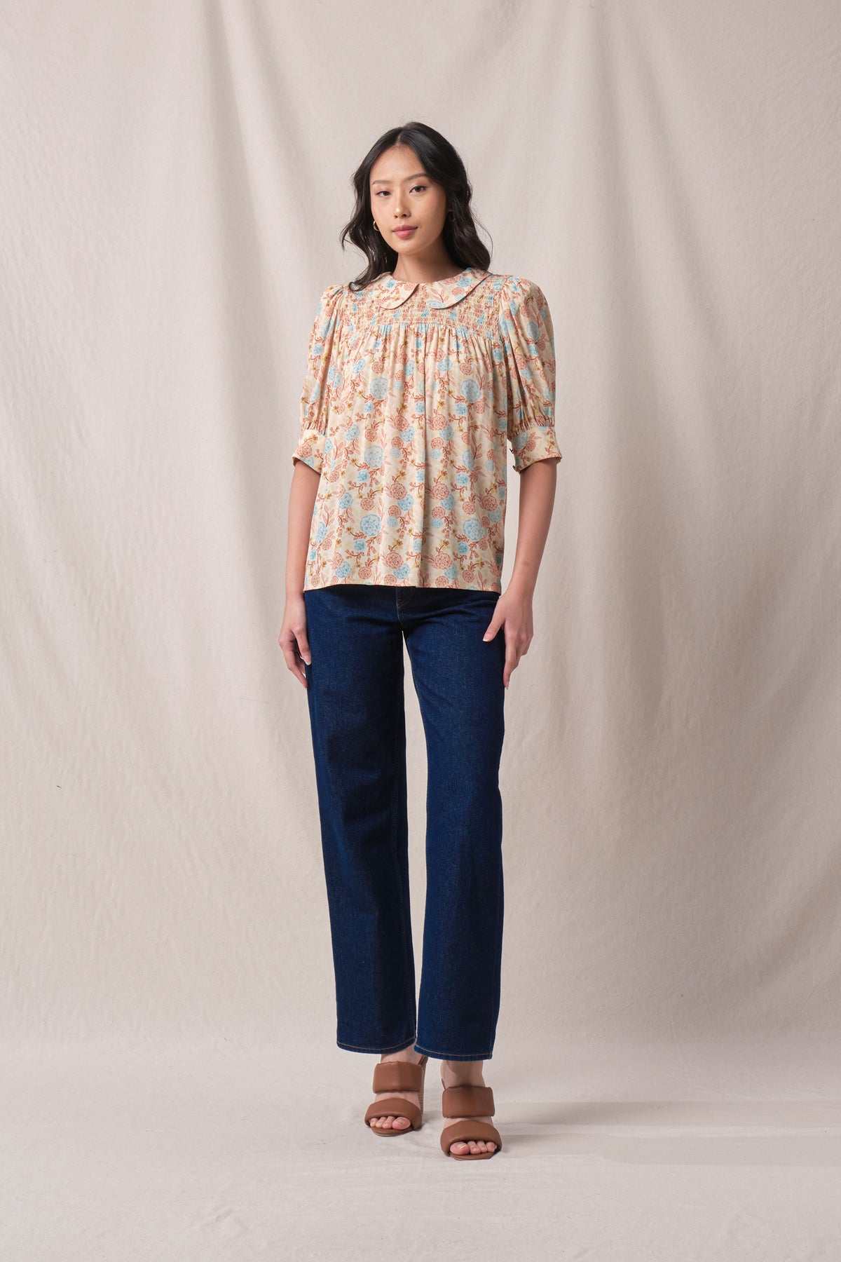 WANDA Top in Beige Marigold