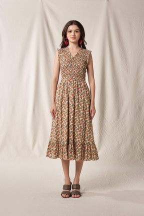 WILLOW Dress in Beige Telang
