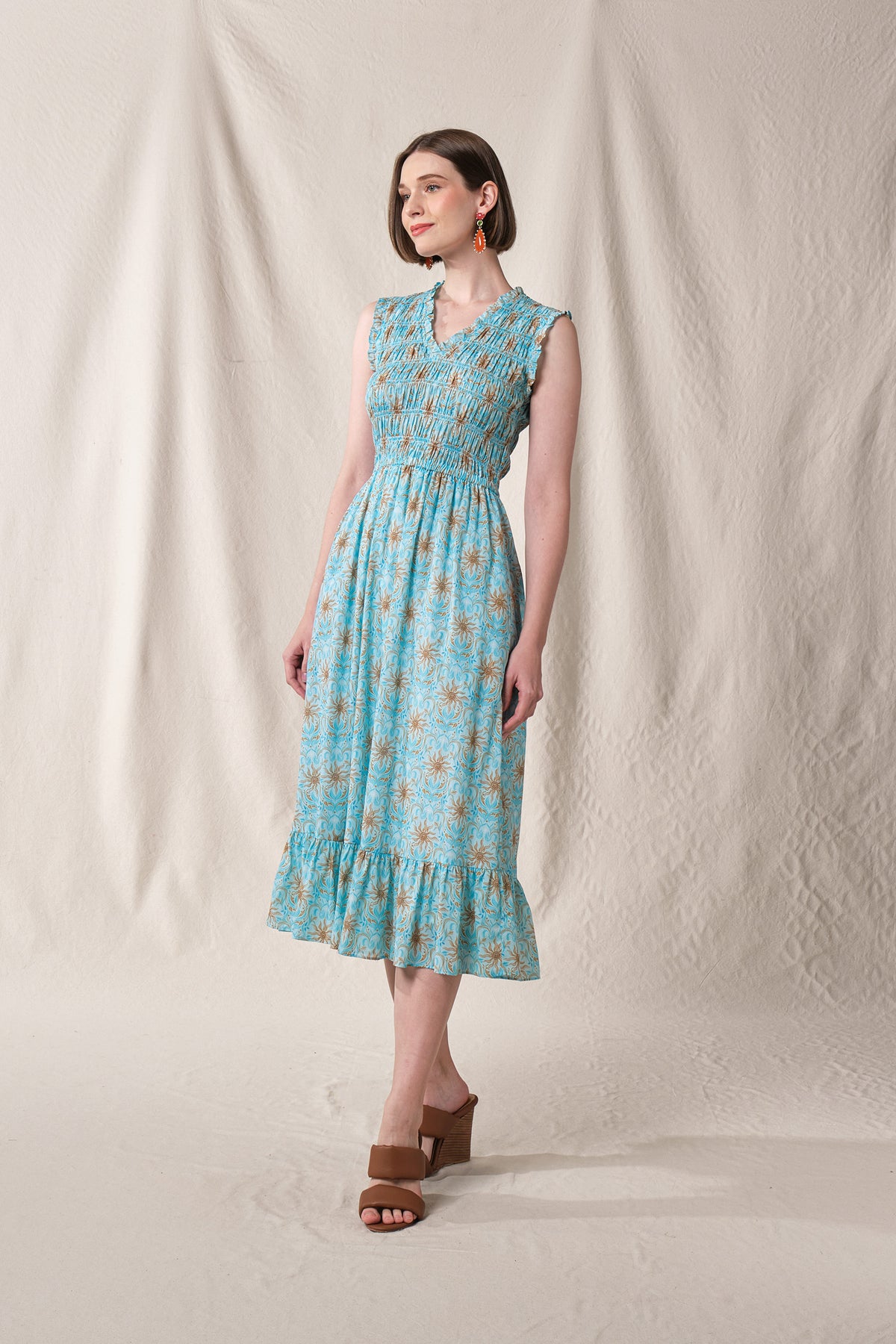 WILLOW Dress in Blue Mentari