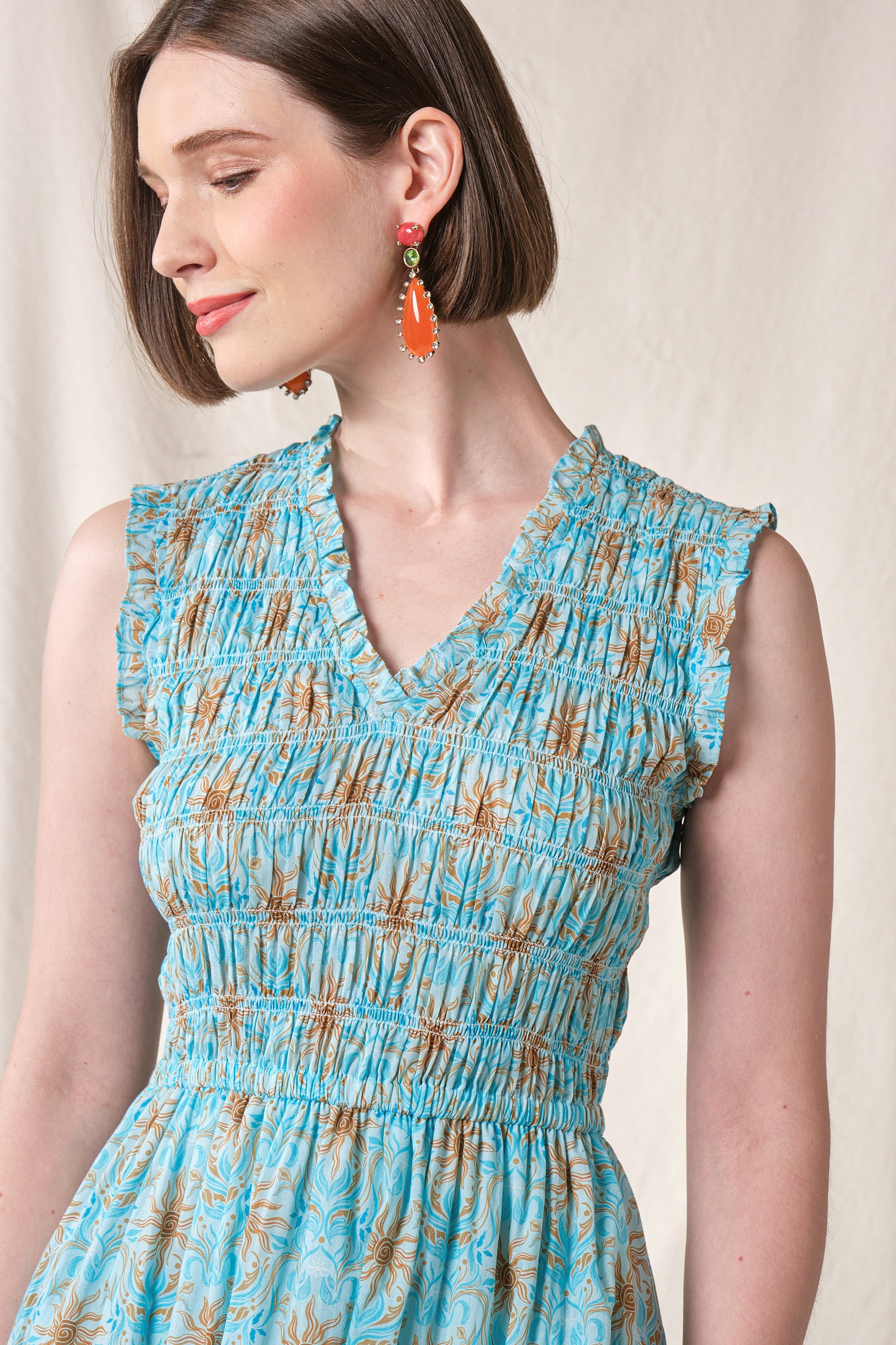 WILLOW Dress in Blue Mentari