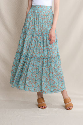 WINNIE Skirt in Blue Areca