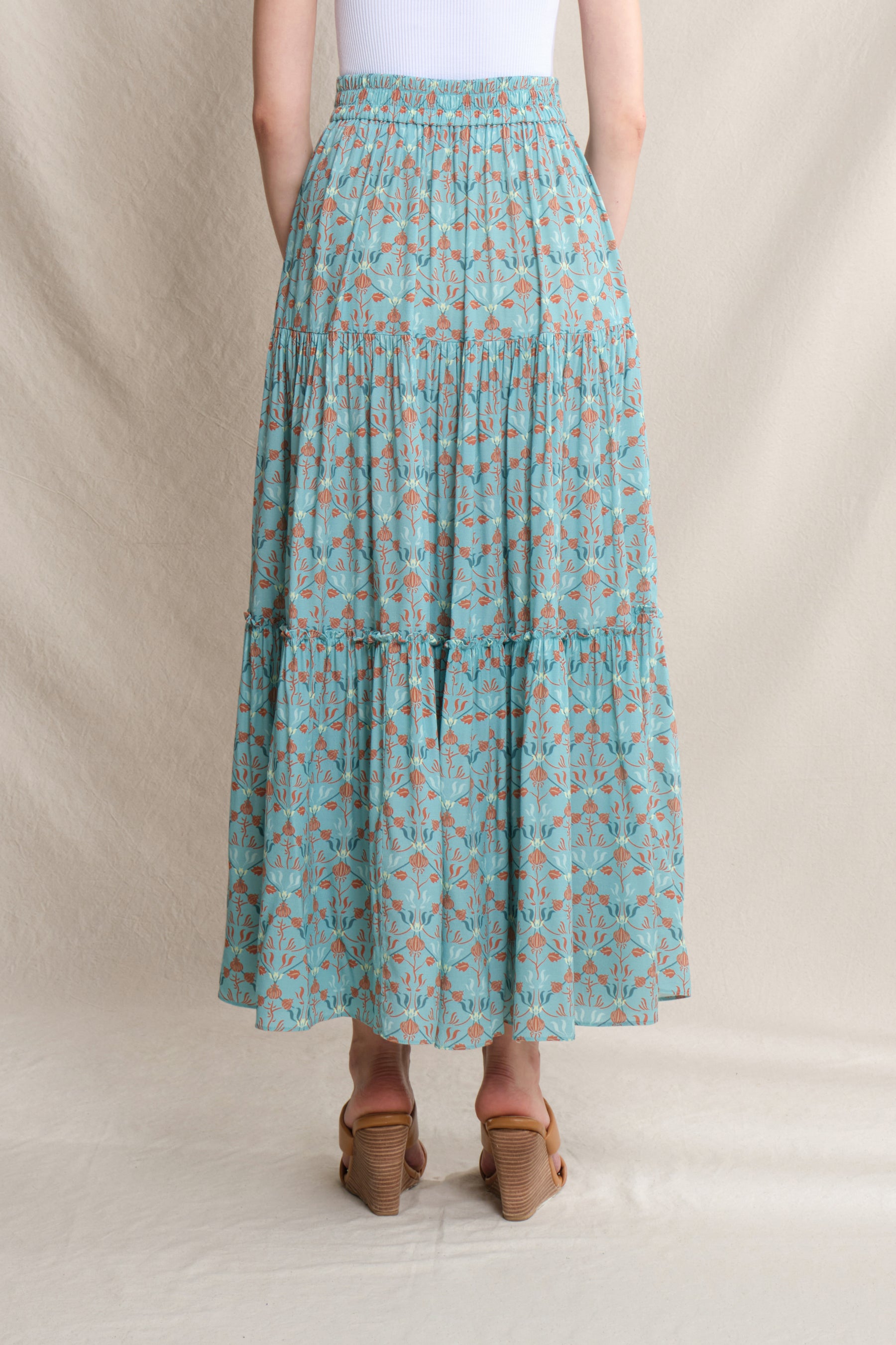 WINNIE Skirt in Blue Areca