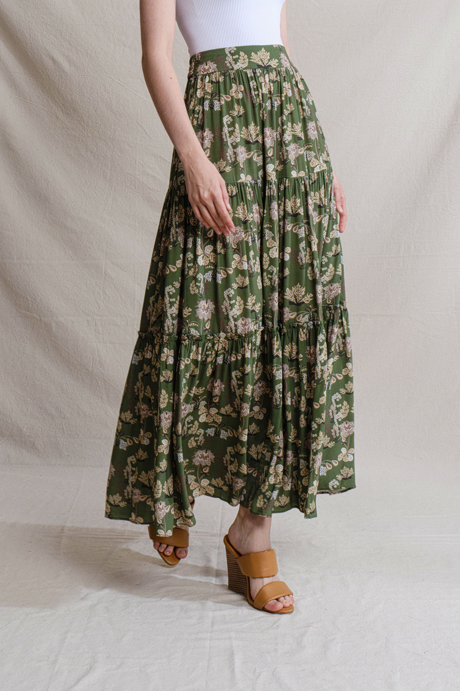 WINNIE Skirt in Green Pepaya