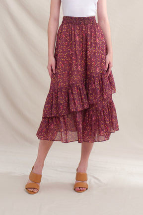 YARA Skirt in Maroon Macca