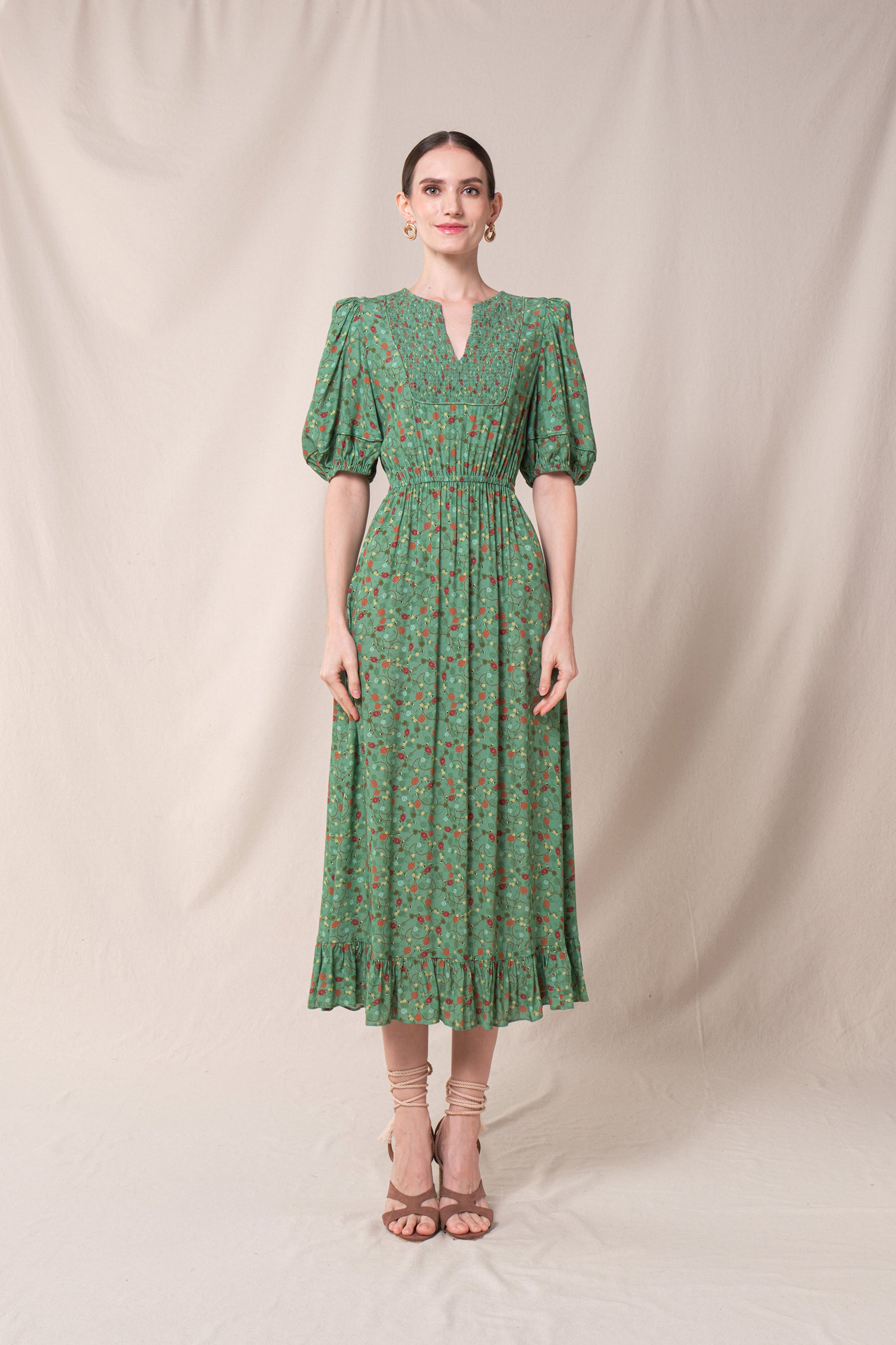 YONA Dress in Green Kelana