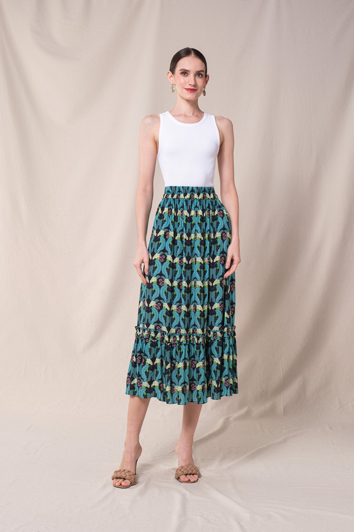 YUNA Skirt in Blue Bagu