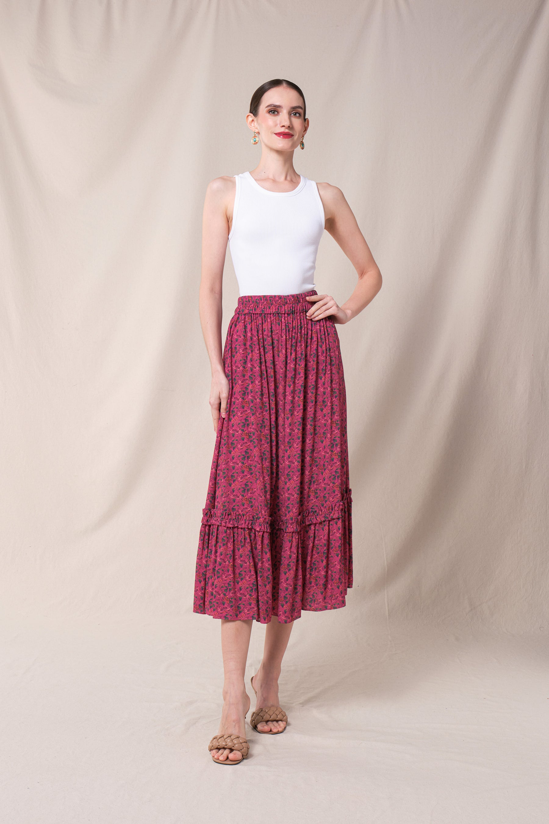 YUNA Skirt in Pink Serunai