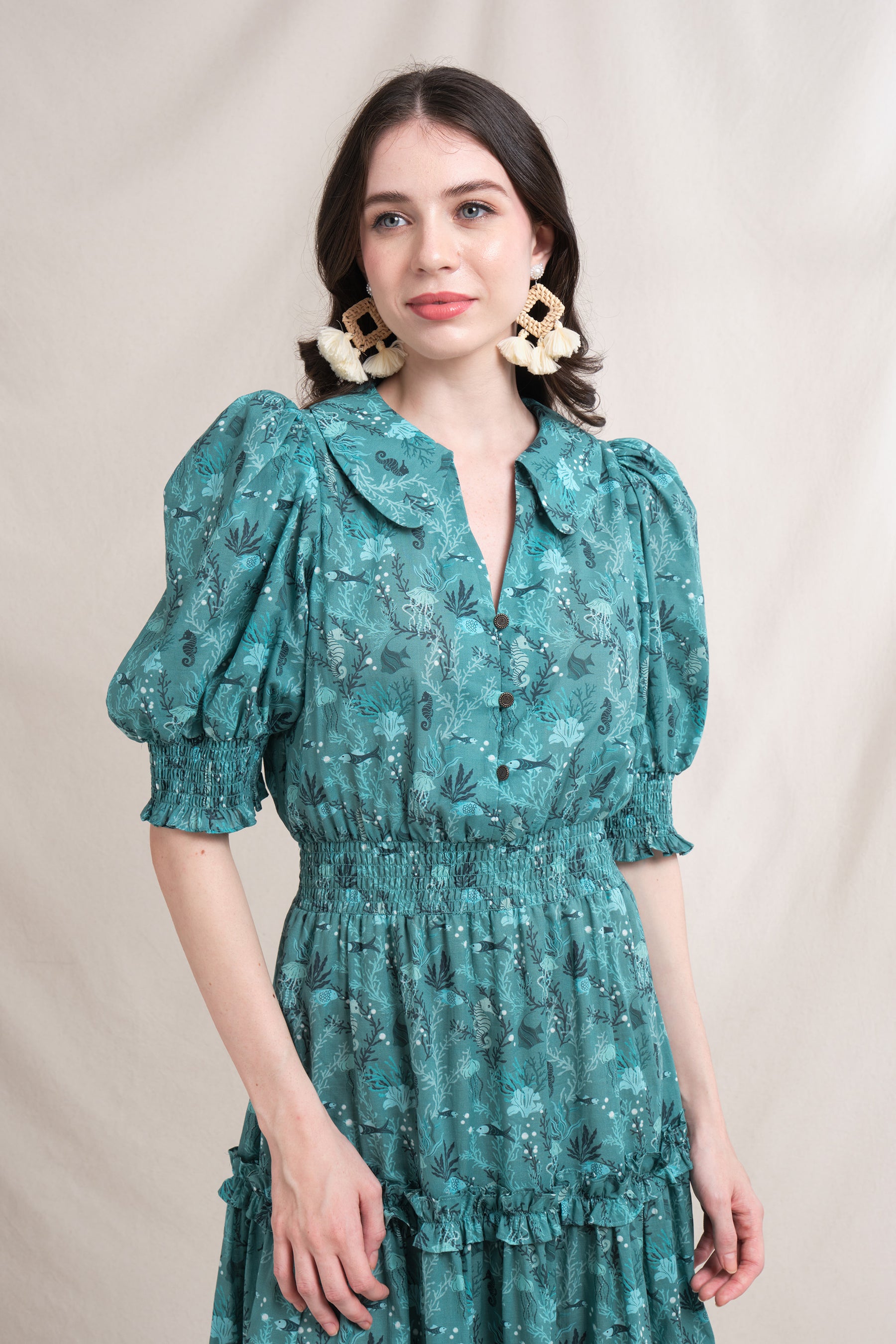 ZETA Dress in Blue Minanga