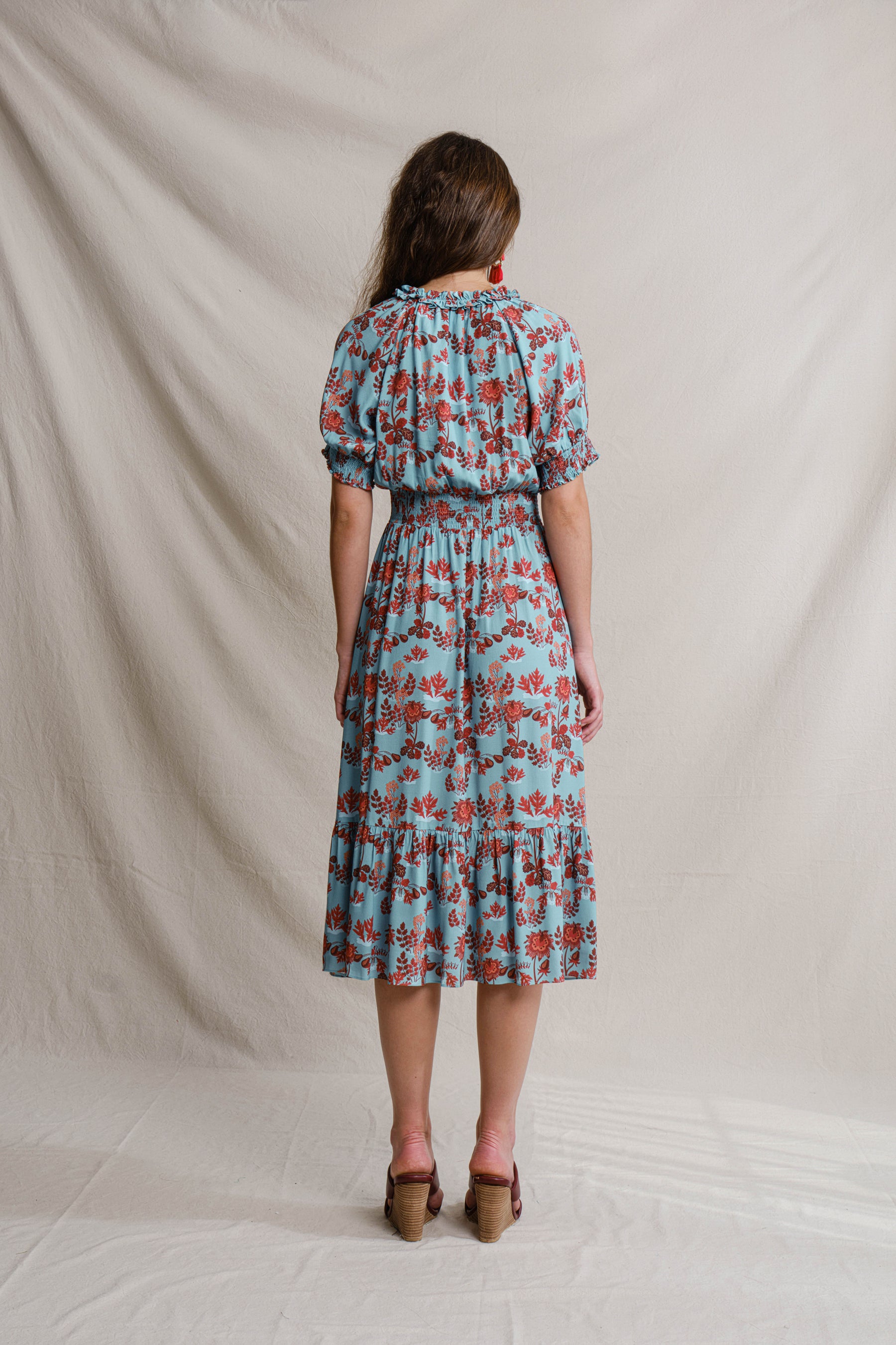 ZOE Dress in Blue Pepaya