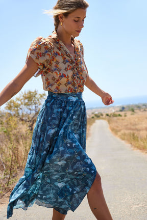 SALIMA Skirt in Blue Mangrove