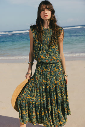JILL Top in Emerald Aster
