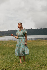 RANIA Dress in Blue Tulu