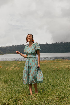 RANIA Dress in Blue Tulu