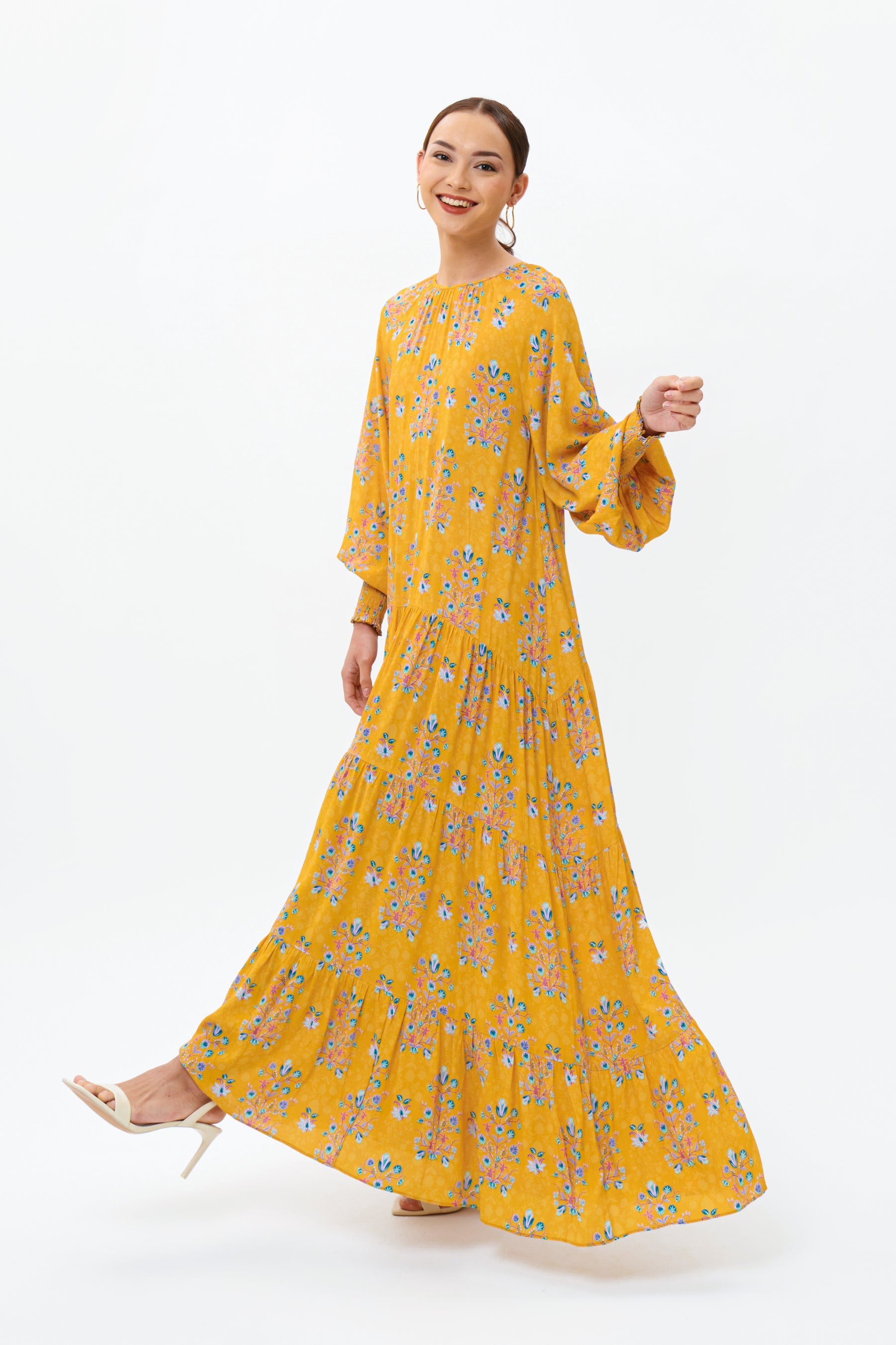 ARUNI Dress in Yellow Anggrek