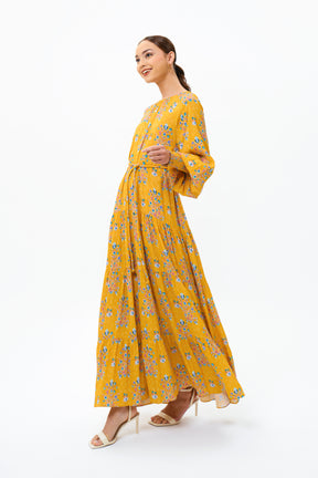 ARUNI Dress in Yellow Anggrek