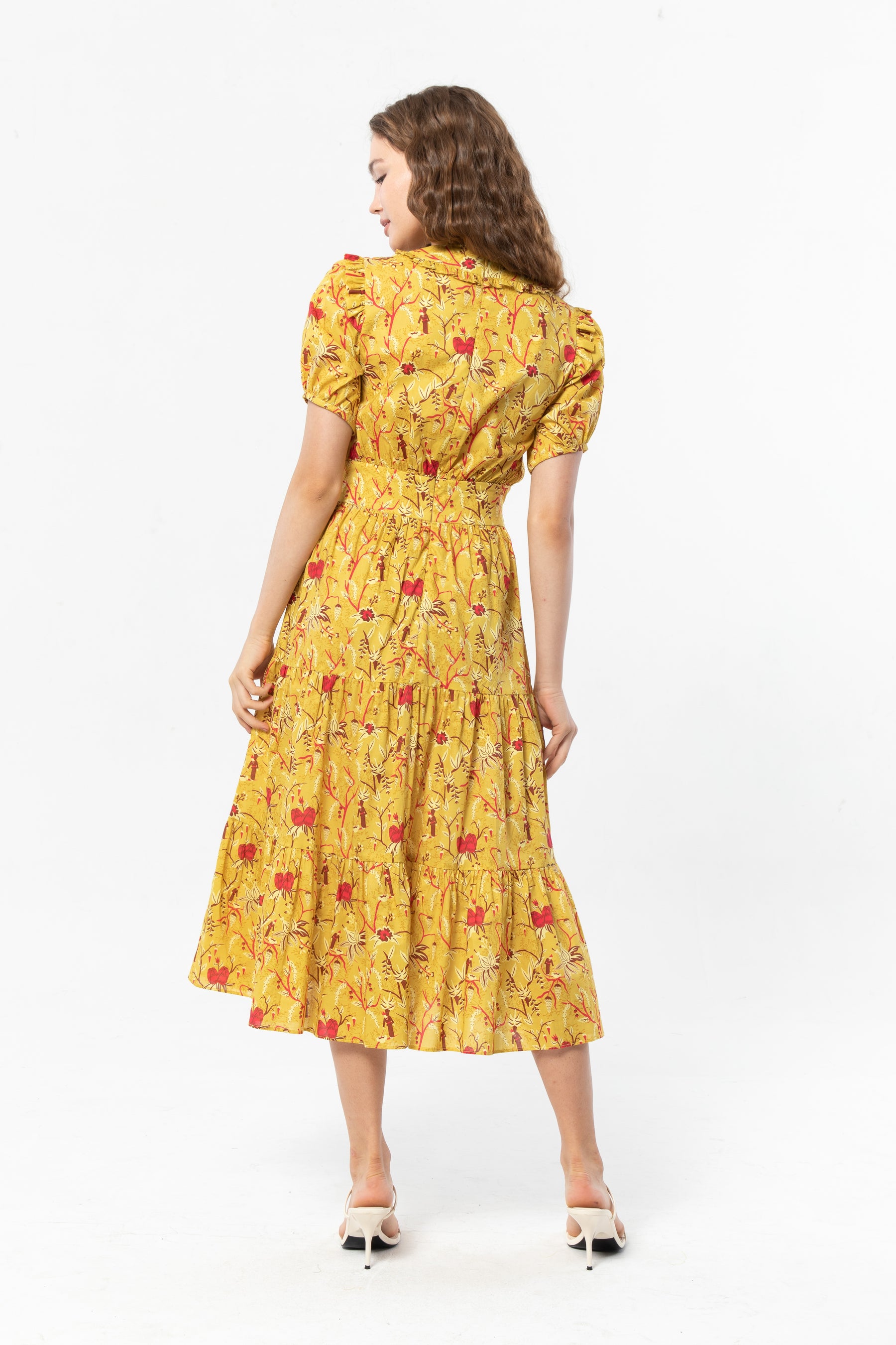 ELINA Dress in Mustard Spices