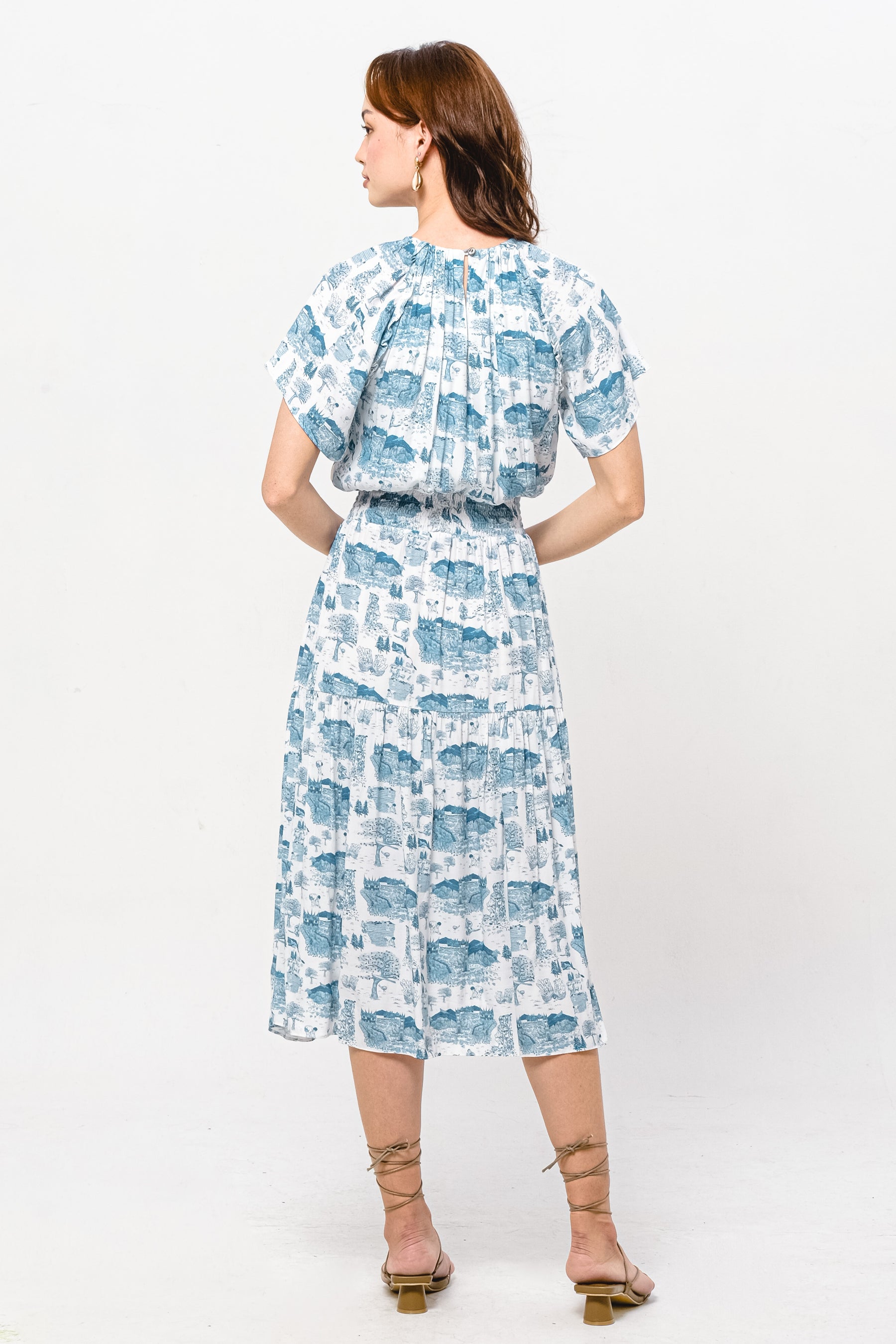 GALINA Dress in Blue Gadang