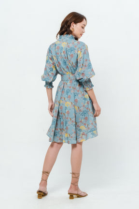 KALILA Dress in Blue Kuau