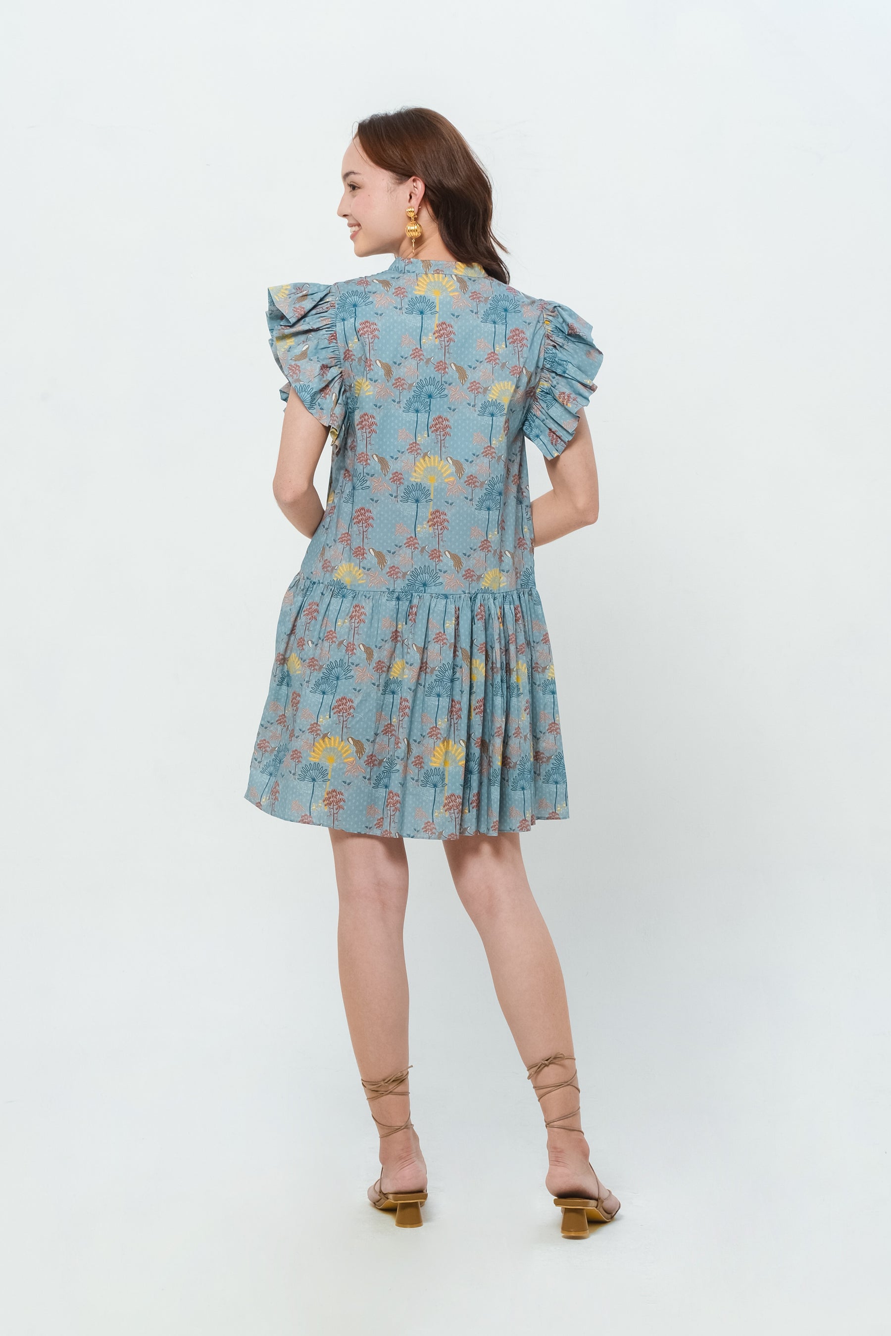 CARA Dress in Blue Kuau