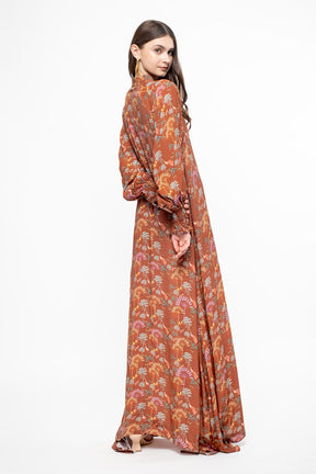 MAYLA Dress in Terracotta Kuau