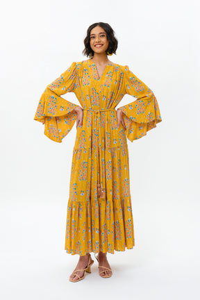 LATIFA Dress in Yellow Anggrek